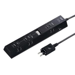 訳あり 便利タップ 2P 9個口 集中スイッチ 2mコード ブラック