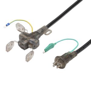 訳あり新品 電源延長コード 10m 3P/2P両対応 3個口 防塵キャップ 防雨型プラグ アースピン折り TAP-EX36B-10 サンワサプライ 外装に傷・汚れあり