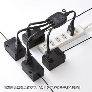 訳あり新品 ACアダプター延長コード 4分岐 ...の詳細画像1