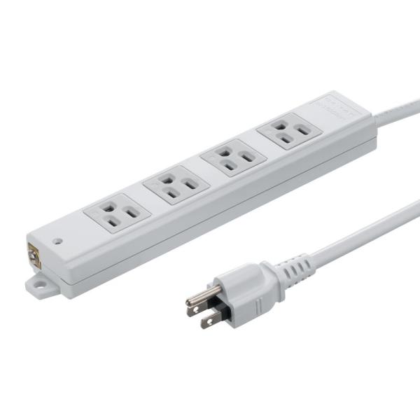 訳あり新品 タップ 工事物件タップ コード長5m 4個口 3pプラグ マグネット付き TAP-KS4...