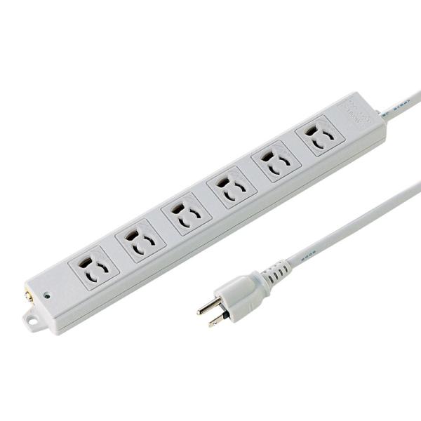 訳あり新品 延長コード　電源タップ　コンセントタップ　アース付き 3ピン 工事物件タップ 3P 6個...