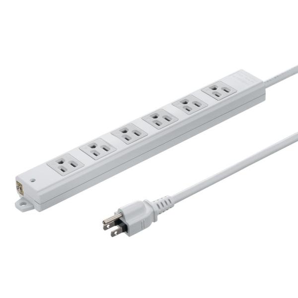 訳あり新品 工事物件タップ コード長2m 6個口 3pプラグ マグネット付き TAP-KS6N-2 ...