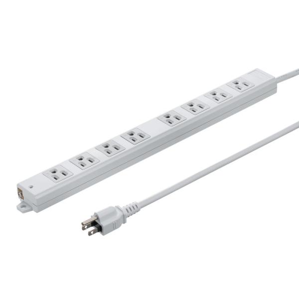 訳あり新品 工事物件タップ コード長5m 8個口 3pプラグ マグネット付き TAP-KS8N-5 ...