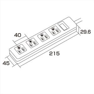 訳あり新品 延長コード 3Pプラグ 4個口 5...の詳細画像1