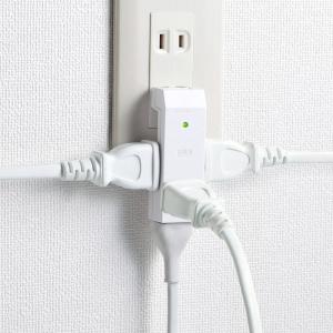 訳あり新品 電源タップ 4個口 雷ガード 収納...の詳細画像1