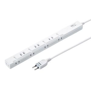 スリム雷ガードタップ 2P 8個口 2m TAP-SPSLIM8-2 サンワサプライ