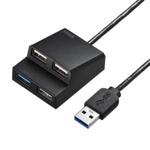 訳あり新品 USBハブ 4ポート USB3.2Gen1+USB2.0コンボハブ USB-3H413BKN サンワサプライ 外装に傷・汚れあり｜esupply