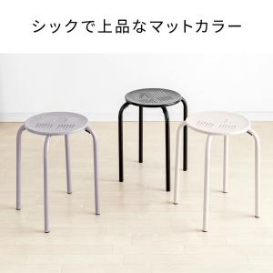 丸椅子 完成品 スタッキング スチール製 耐荷...の詳細画像2