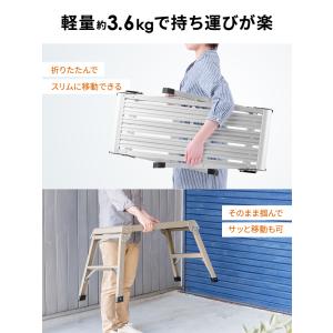 足場台 脚立 軽量 76cm 幅広 ワイド 洗...の詳細画像5