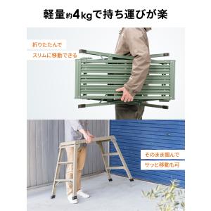 足場台 脚立 76cm 幅広 ワイド 洗車 S...の詳細画像5