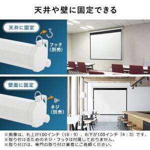 プロジェクタースクリーン 吊り下げ 100イン...の詳細画像4