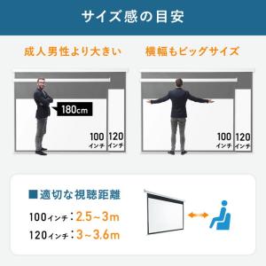 プロジェクタースクリーン 吊り下げ 100イン...の詳細画像5