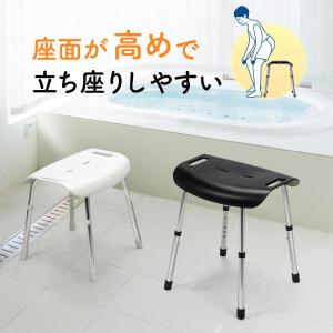 風呂椅子 高め 耐荷重120kg バスチェア シャワーチェア 大きめ 立ち座りしやすい 高さ調整5段階 42.5〜52.5ｃｍ EEX-SUPA20の商品画像