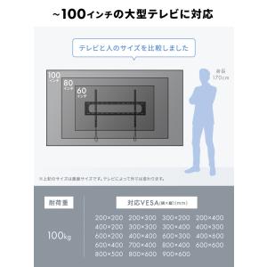 テレビ壁掛け金具 壁掛けテレビ金具 75インチ...の詳細画像4
