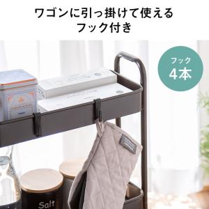 キッチンワゴン スリム キャスター付 バスケッ...の詳細画像5