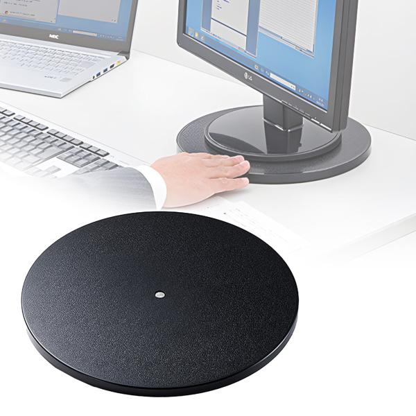 回転台 テレビ台 ノートPC 液晶モニター 直径33cm 耐荷重30kg ローラーペアリング搭載 E...