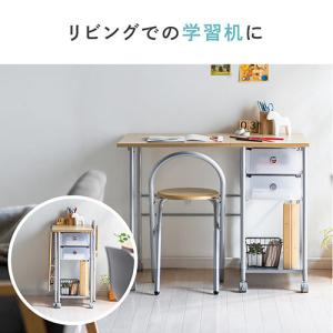 折りたたみデスク 折りたたみイス付 キャスター...の詳細画像3