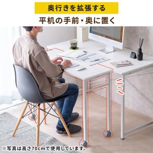 キャスター付きサブデスク 幅90cm 奥行35...の詳細画像3