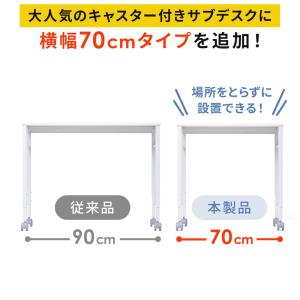 キャスター付きサブデスク 脇机 パソコンデスク...の詳細画像1