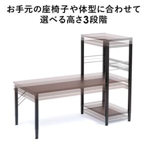 ローデスク シェルフ付 幅約111cm 奥行5...の詳細画像4