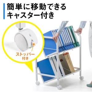 ファイルワゴン 2段 A4対応 キャスター付 ...の詳細画像4