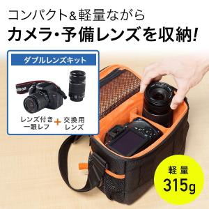 カメラバッグ 一眼レフカメラ 交換用レンズ収納...の詳細画像2