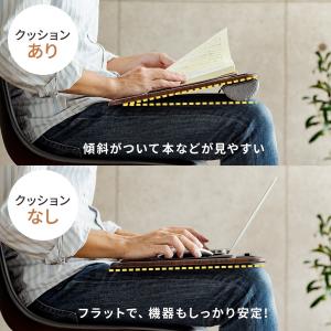 木目のクッションテーブル ひざ上テーブル 大型...の詳細画像4