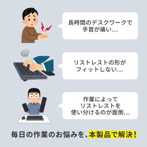 リストレスト キーボード マウス兼用 ロング ...の詳細画像1