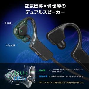 骨伝導イヤホン Bluetooth 空気伝導 ...の詳細画像2