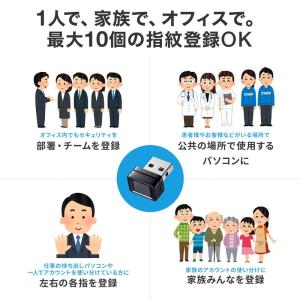 指紋認証リーダー PC用 USB接続 Wind...の詳細画像5