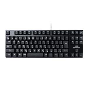 メカニカルキーボード 赤軸 USB接続 有線 テンキーなし