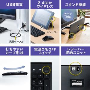 ワイヤレスキーボード マウス・キーボードセット...の詳細画像5