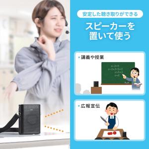 ハンズフリー拡声器 ワイヤレスヘッドマイク・有...の詳細画像2