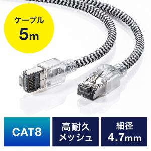 3M CAT8 LANケーブル カテゴリー8 40Gbps 2000MHz フラット ケーブル