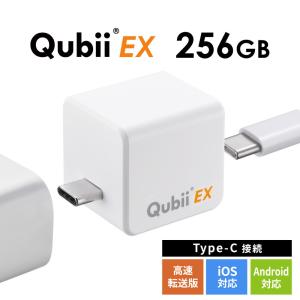 Qubii EX 256GB Type-C接続 メモリ内蔵タイプ PD60W 高速充電 iOS Android 自動バックアップ iPad iPhone15対応 ホワイト EZ6-IPLBC256GW｜esupply