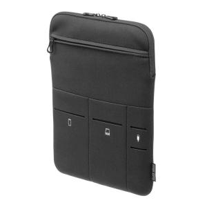 ノートパソコンケース 13.3型 14型ワイド対応 インナーケース 外ポケット付 周辺機器収納 通勤用 オフィス移動用 ブラック IN-WETAP14BK｜イーサプライ ヤフー店