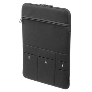 ノートパソコンケース 15.6型 16型ワイド対応 インナーケース 外ポケット付 周辺機器収納 通勤用 オフィス移動用 ブラック IN-WETAP16BK｜イーサプライ ヤフー店