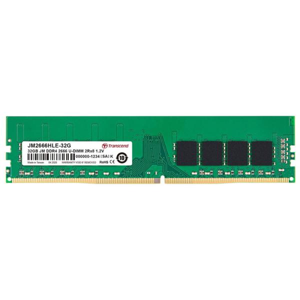 デスクトップ用メモリ 32GB Transcend DDR4-2666 PC4-21300 U-DI...