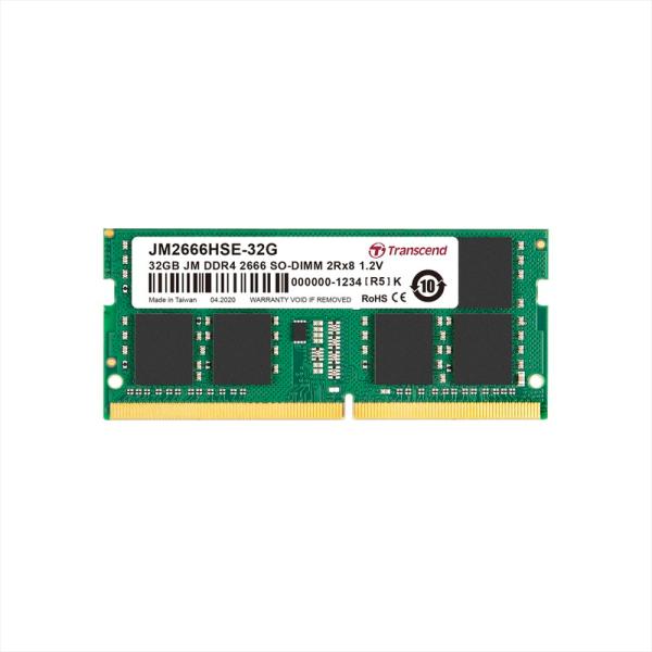 ノートパソコン用メモリ Transcend 32GB DDR4-2666 PC4-21300 SO-...