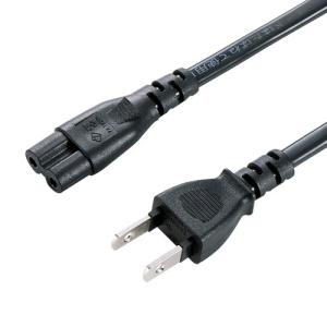 電源コード 2P ストレートプラグ 1m トラッキング火災予防絶縁キャップ付き