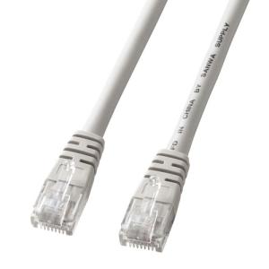 LANケーブル クロスケーブル 1m Cat 5eより線 ライトグレー KB-T5Y-01CN サンワサプライ ネコポス対応｜esupply