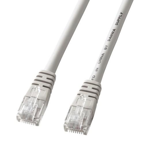 LANケーブル クロスケーブル 1m Cat 5eより線 ライトグレー KB-T5Y-01CN サン...
