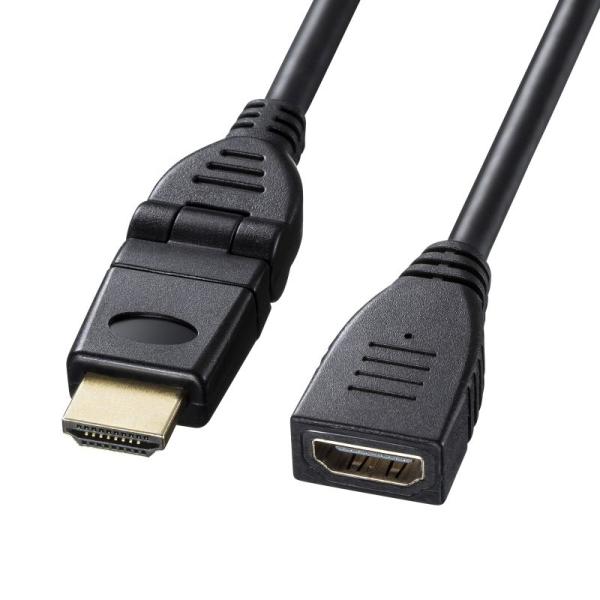 ハイスピードHDMI 延長ケーブル 3Dコネクタ スッキリ配線 1080pフルHD対応 イーサネット...