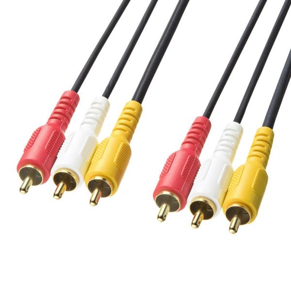 AVケーブル 1.8m ビデオ オーディオ コンポジット端子 RCAピンプラグ KM-V9-18K3...