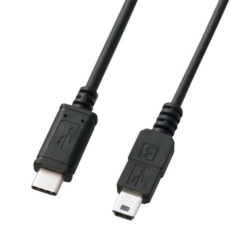 USBケーブル 2m USB2.0 Type C-miniBケーブル ブラック KU-CMB20 サ...