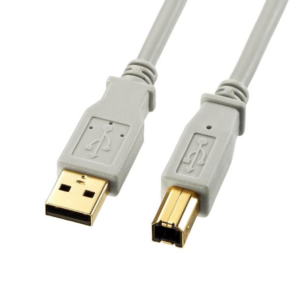 USB2.0ケーブル 0.6m ライトグレー KU20-06HK2 サンワサプライ ネコポス対応