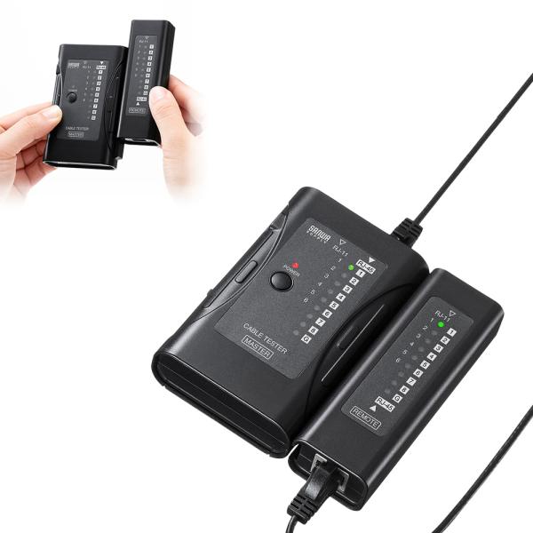 LANチェッカー LANケーブルテスター RJ-45 RJ-11 LEDライト付き LAN-TST6...