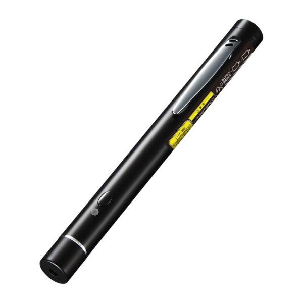 レーザーポインター レッドレーザー ペン型 1ボタン 電池式 クリップ付き PSC認証 クラス2 L...