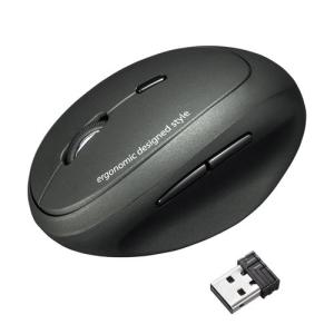 ワイヤレスマウス エルゴノミクス ブルーLED USBレシーバー Mサイズ MA-ERGW17 サンワサプライ｜esupply