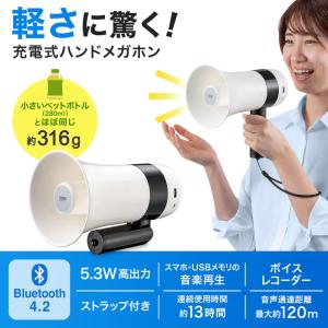 ハンドメガホン拡声器 Bluetooth US...の詳細画像1